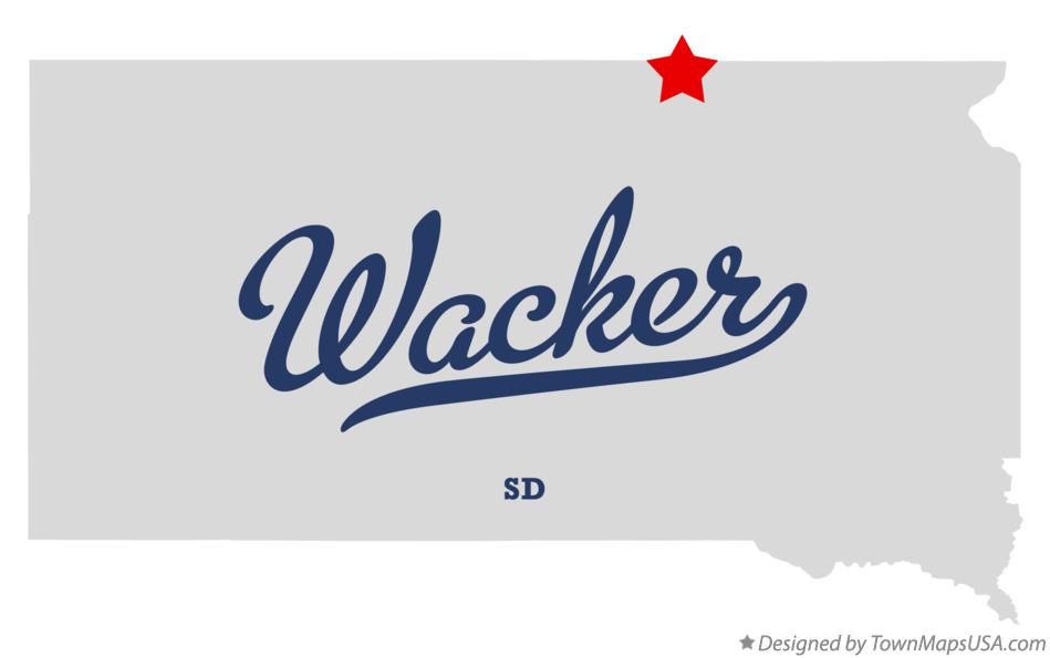 Map of Wacker South Dakota SD