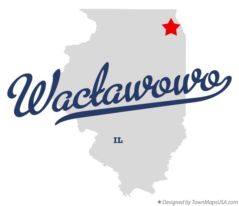 Map of Wacławowo Illinois IL