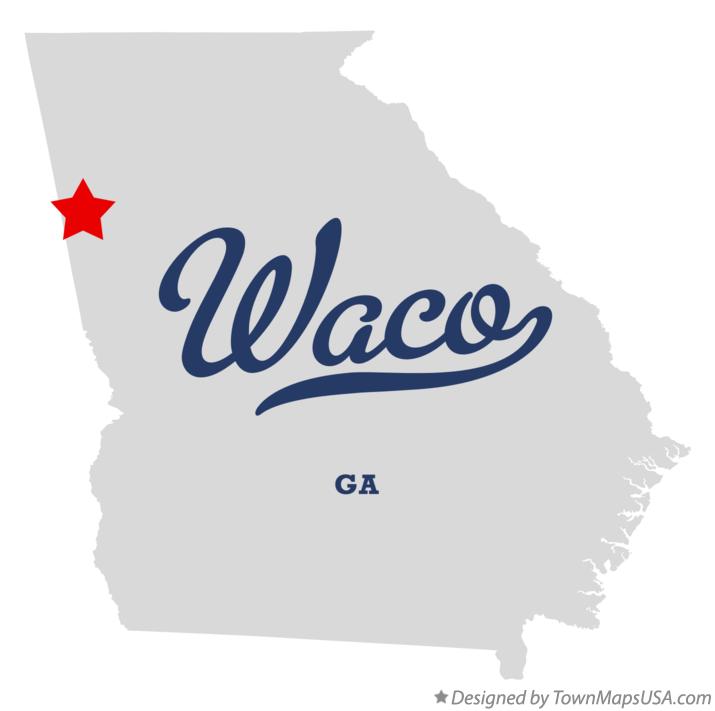 Map of Waco Georgia GA