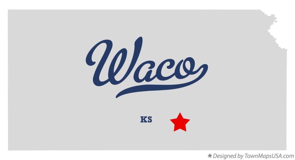Map of Waco Kansas KS