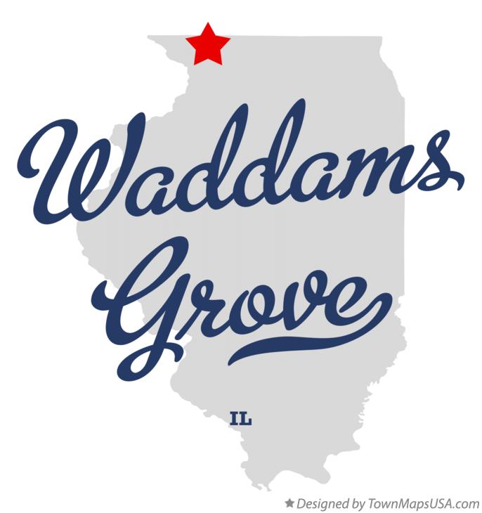 Map of Waddams Grove Illinois IL