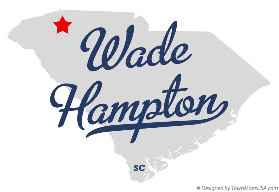 Map of Wade Hampton South Carolina SC