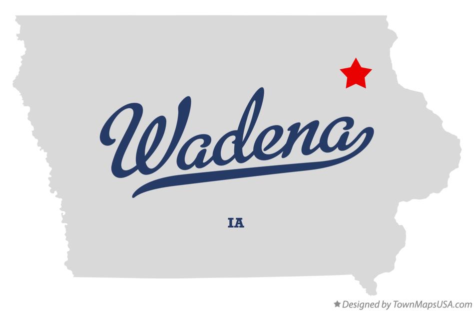 Map of Wadena Iowa IA