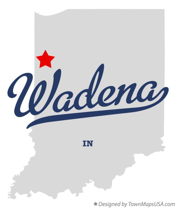 Map of Wadena Indiana IN