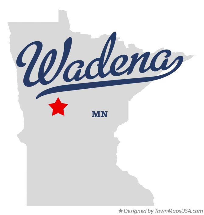 Map of Wadena Minnesota MN