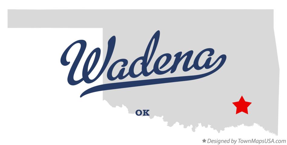 Map of Wadena Oklahoma OK