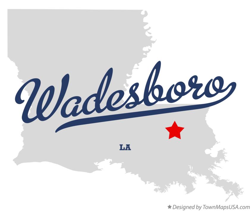 Map of Wadesboro Louisiana LA