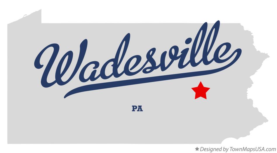 Map of Wadesville Pennsylvania PA