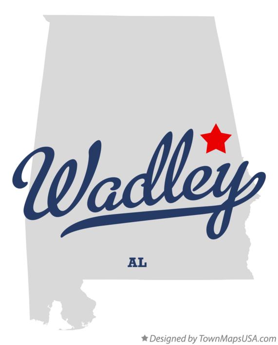 Map of Wadley Alabama AL