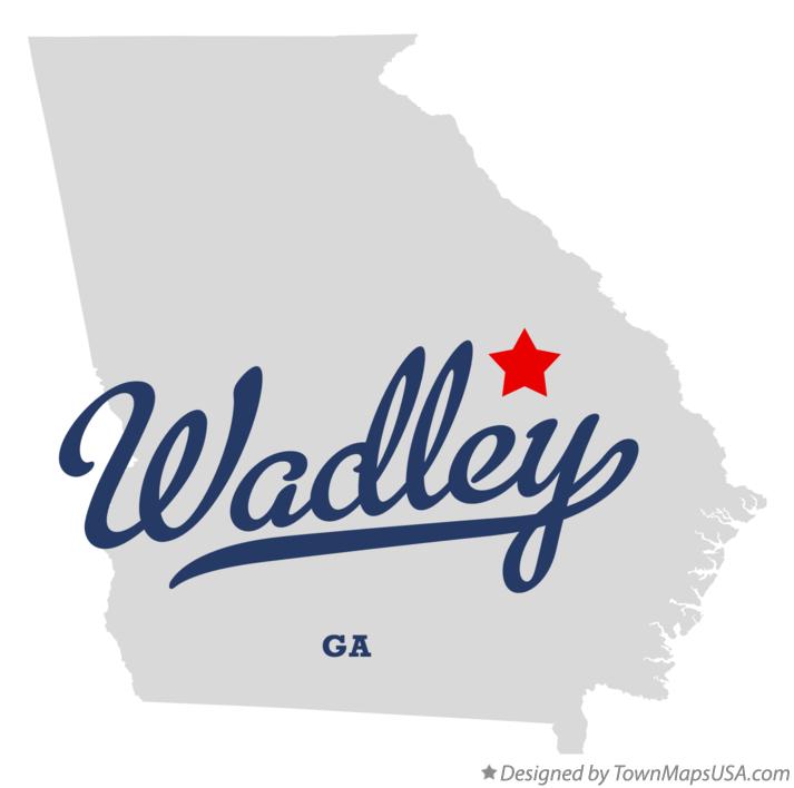 Map of Wadley Georgia GA
