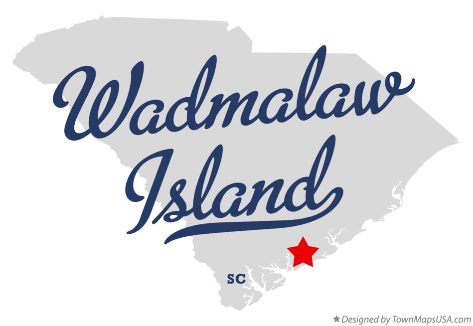 Map of Wadmalaw Island South Carolina SC