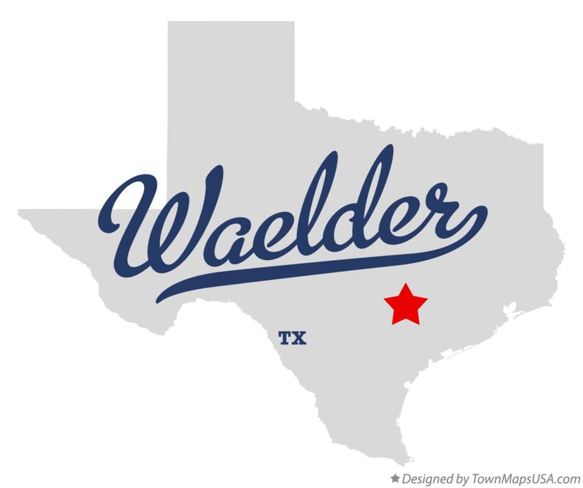 Map of Waelder Texas TX