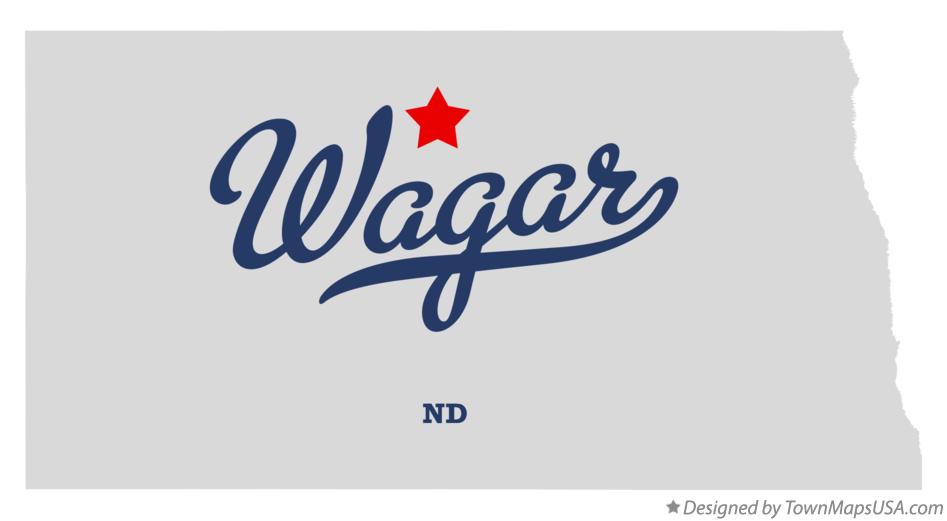 Map of Wagar North Dakota ND