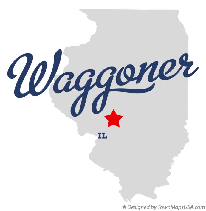 Map of Waggoner Illinois IL