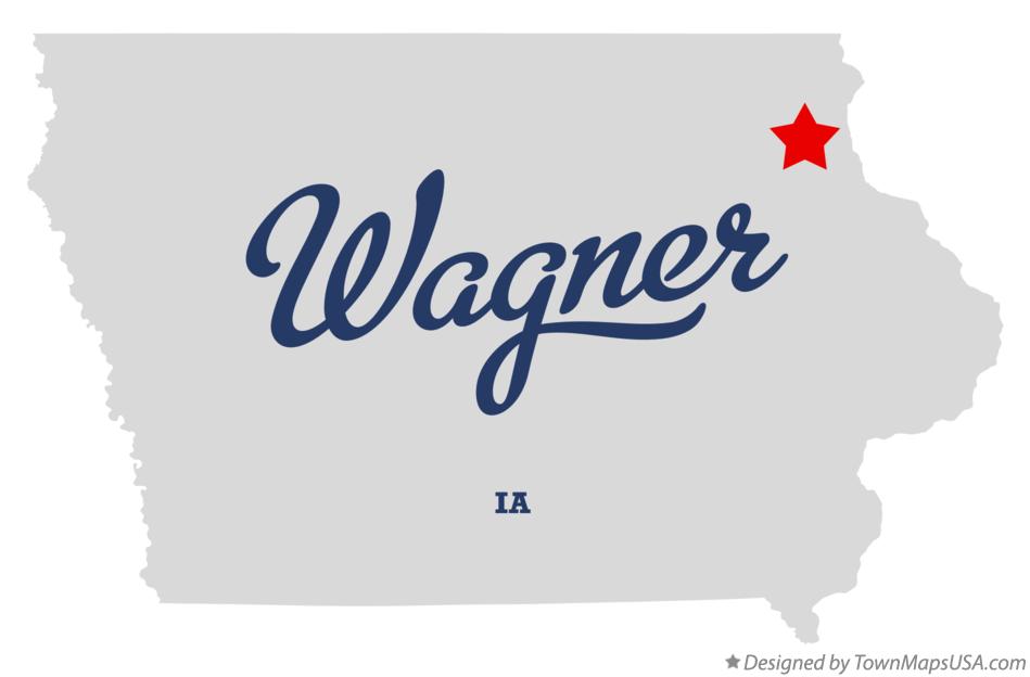 Map of Wagner Iowa IA