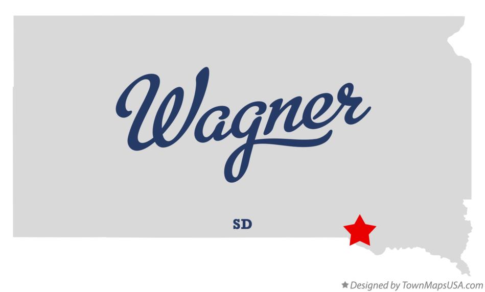 Map of Wagner South Dakota SD
