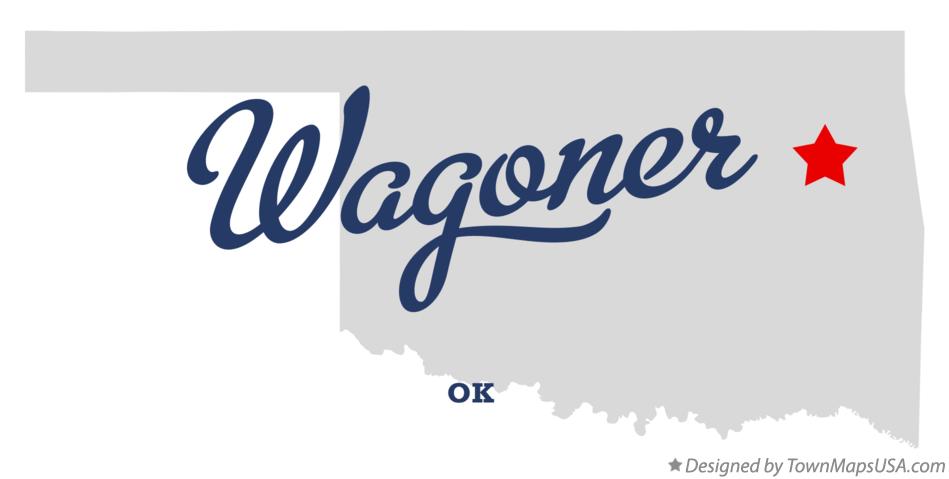 Map of Wagoner Oklahoma OK