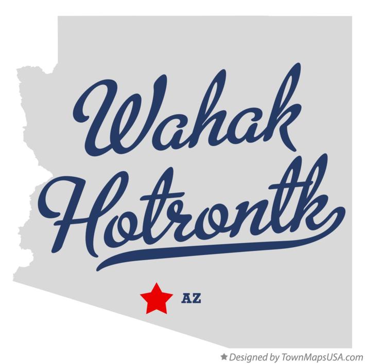Map of Wahak Hotrontk Arizona AZ