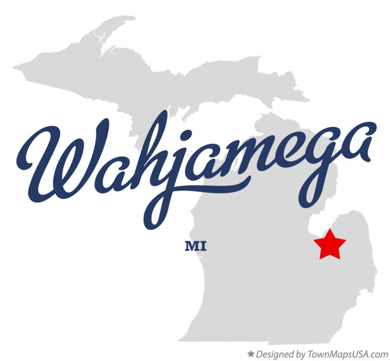 Map of Wahjamega Michigan MI