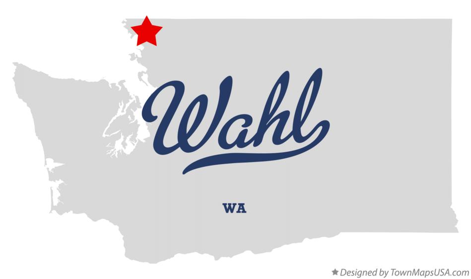 Map of Wahl Washington WA
