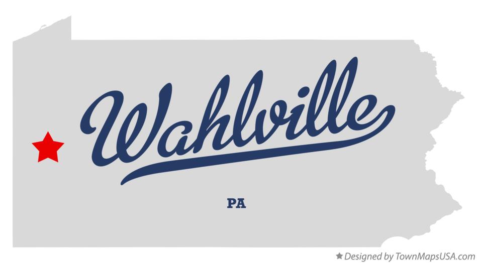 Map of Wahlville Pennsylvania PA