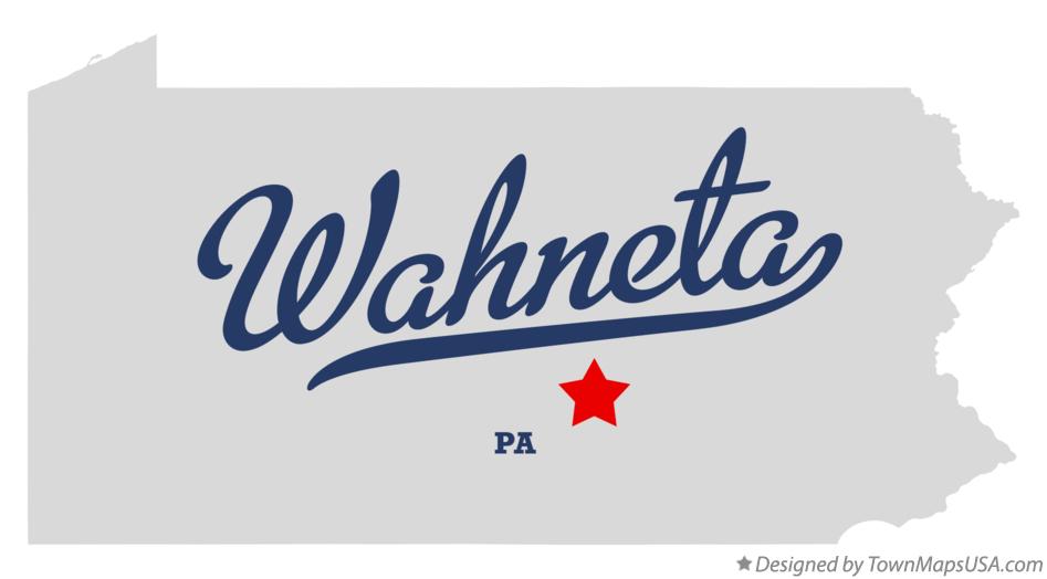 Map of Wahneta Pennsylvania PA