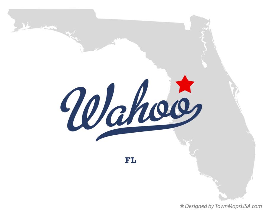 Map of Wahoo Florida FL