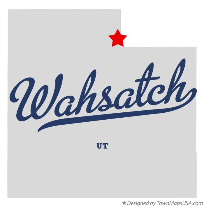 Map of Wahsatch Utah UT