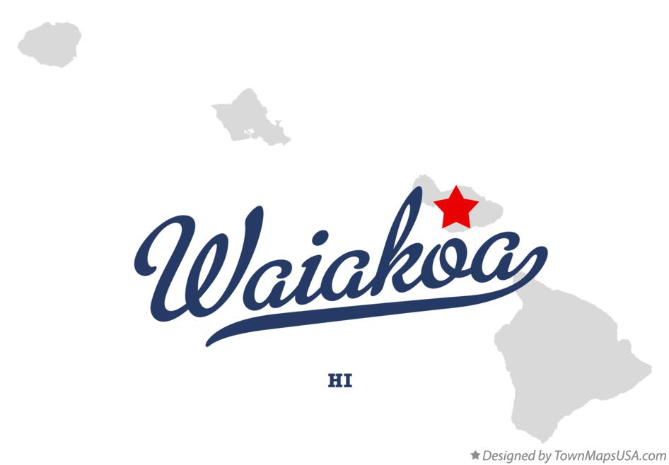 Map of Waiakoa Hawaii HI