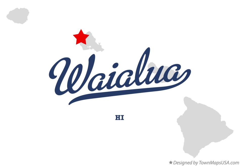Map of Waialua Hawaii HI