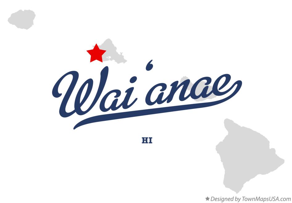 Map of Wai‘anae Hawaii HI