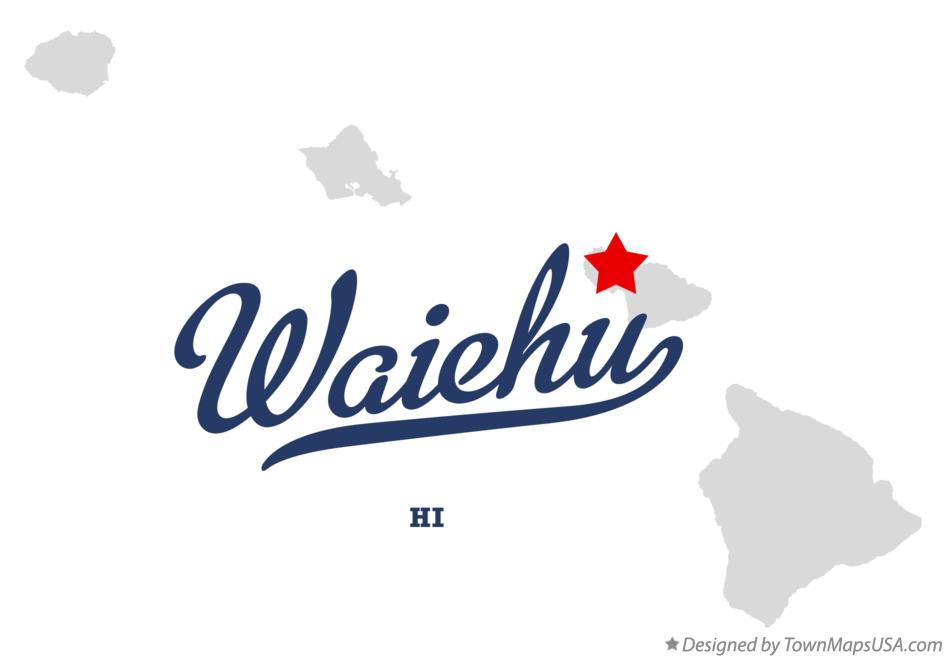 Map of Waiehu Hawaii HI