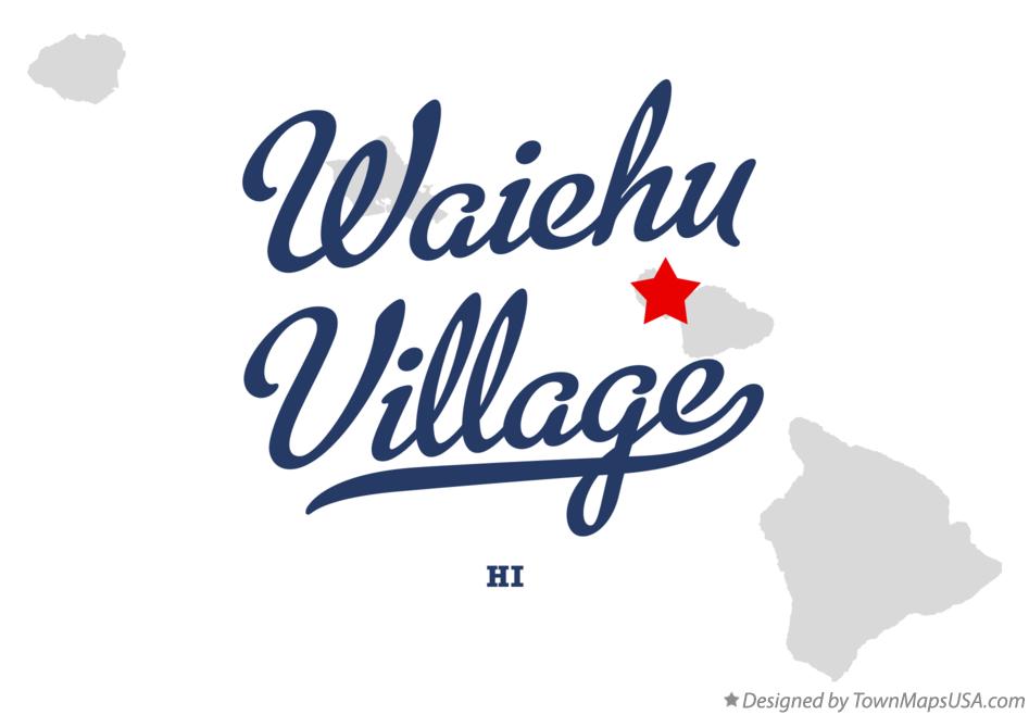 Map of Waiehu Village Hawaii HI