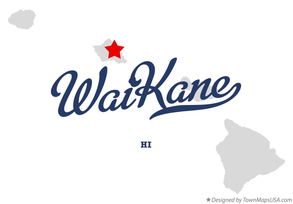 Map of WaiKāne Hawaii HI