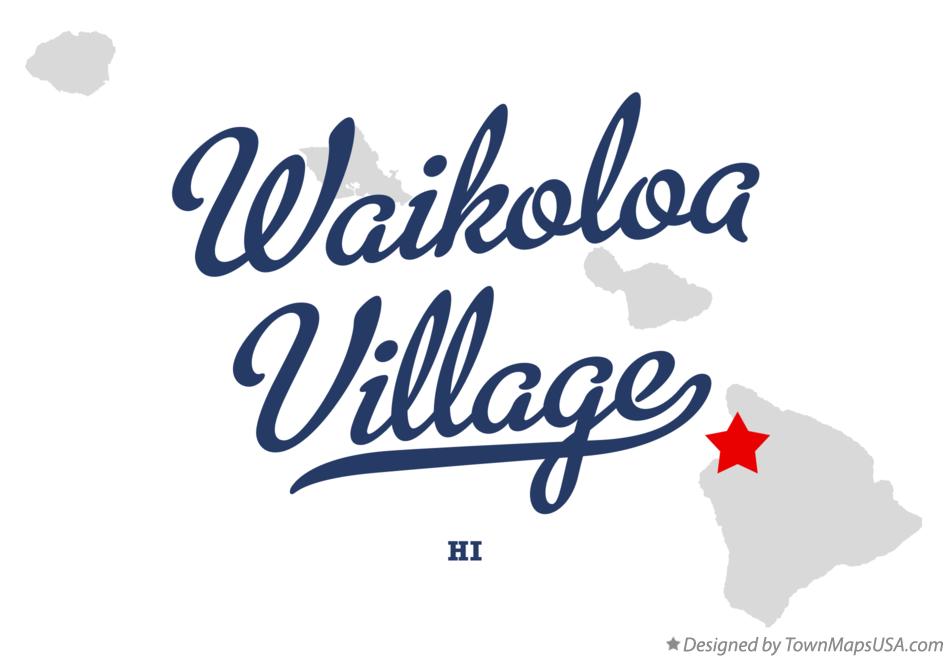 Map of Waikoloa Village Hawaii HI