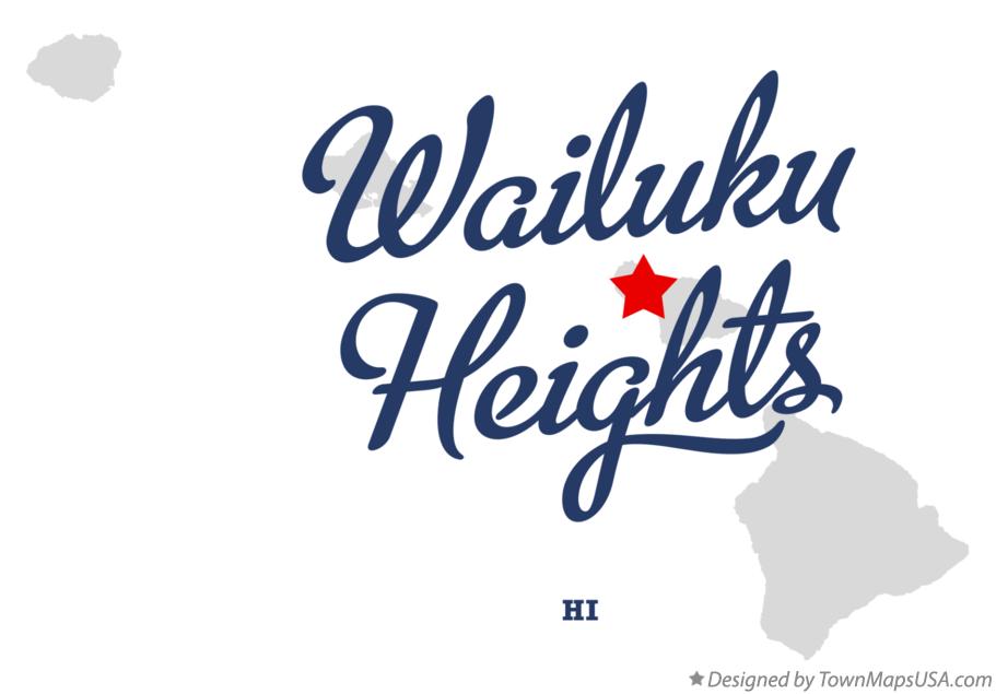 Map of Wailuku Heights Hawaii HI