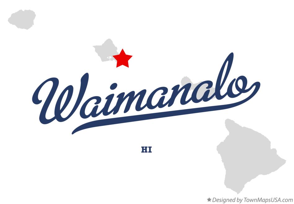 Map of Waimānalo Hawaii HI