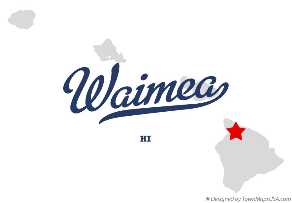Map of Waimea Hawaii HI