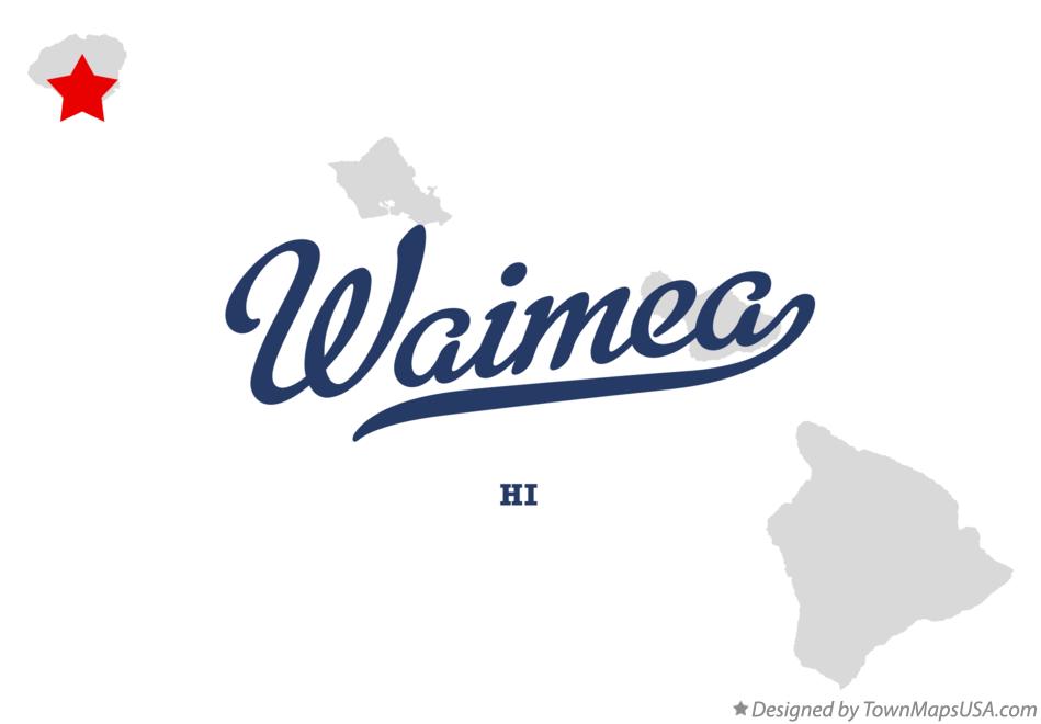 Map of Waimea Hawaii HI