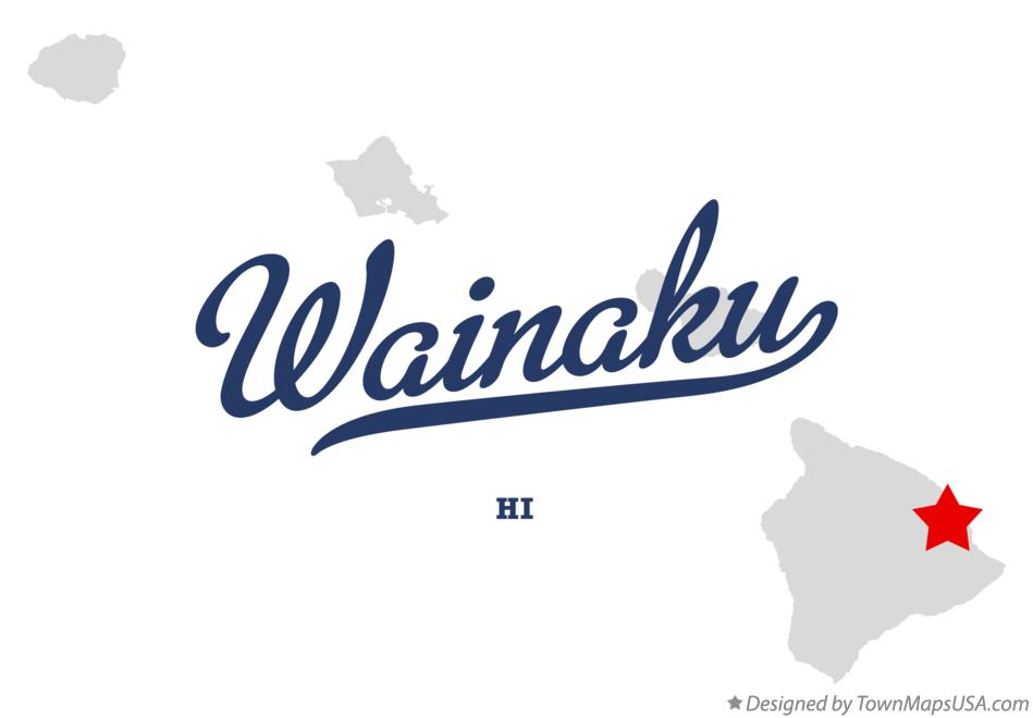 Map of Wainaku Hawaii HI