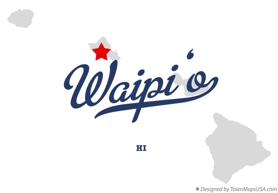 Map of Waipi‘o Hawaii HI