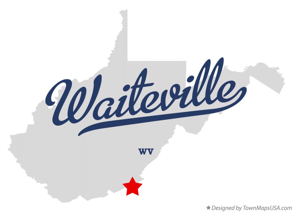 Map of Waiteville West Virginia WV