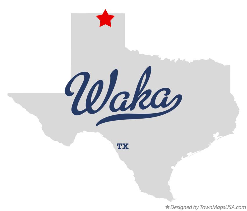 Map of Waka Texas TX