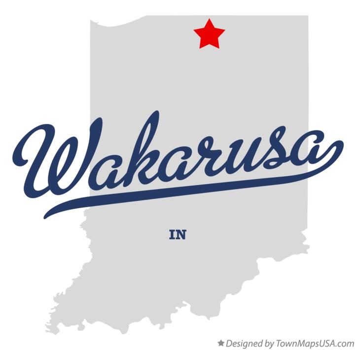 Map of Wakarusa Indiana IN