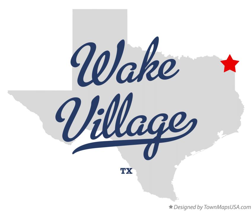Map of Wake Village Texas TX