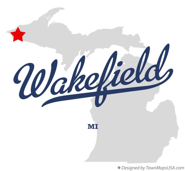 Map of Wakefield Michigan MI