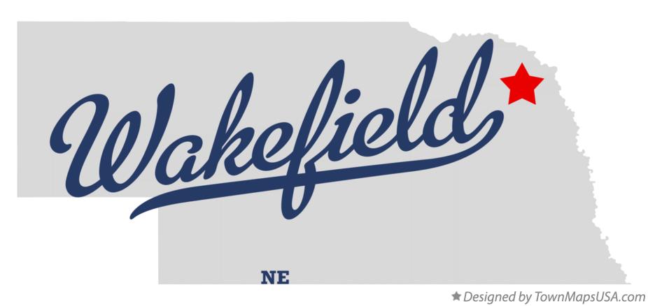 Map of Wakefield Nebraska NE