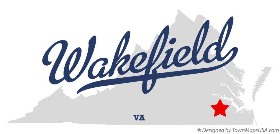 Map of Wakefield Virginia VA