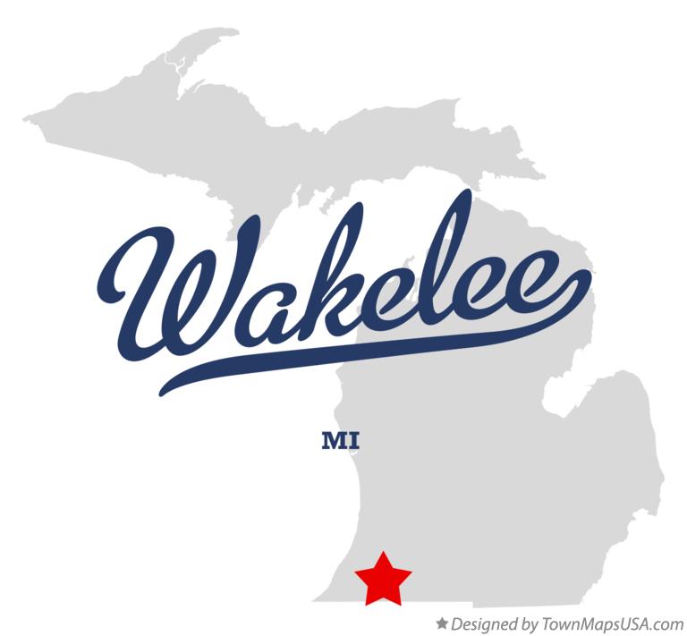 Map of Wakelee Michigan MI