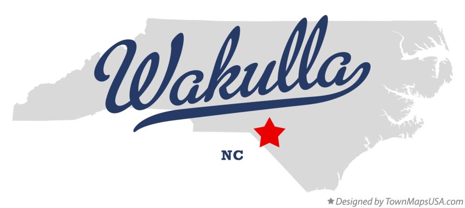 Map of Wakulla North Carolina NC